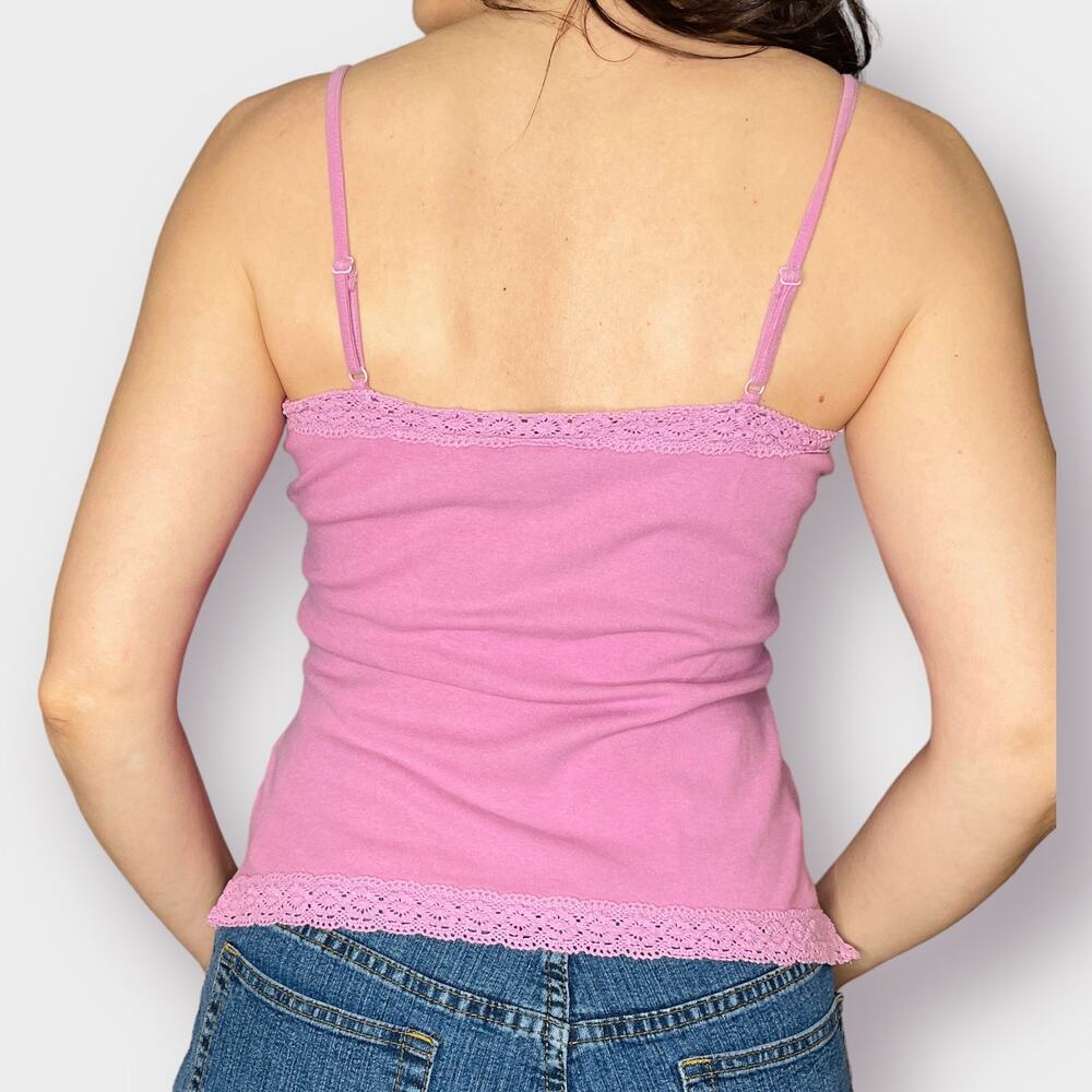Y2K Axcess Lillac Lace Trim Tank - Picture 4 of 4
